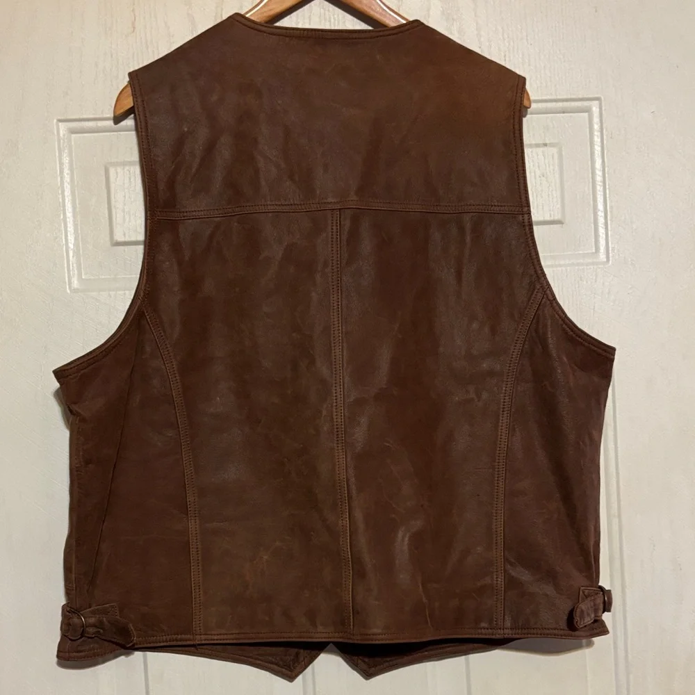Marlboro Vintage Brown‎ Leather Vest